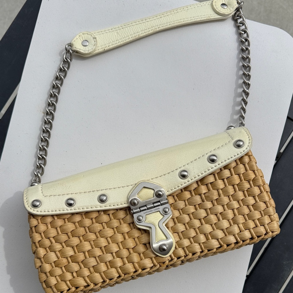 Michael Kors Santorini Straw shoulder bag